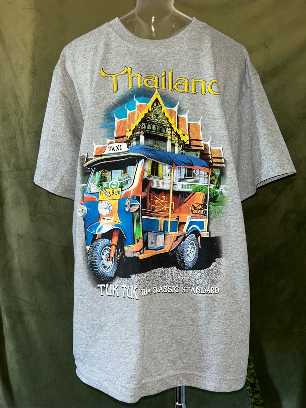 Thailand Tuk Tuk Graphic Tee - Gray
